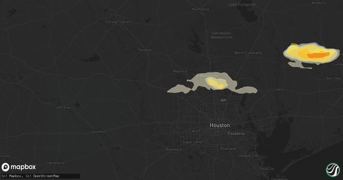 Hail map in Hockley, TX on May 2, 2024
