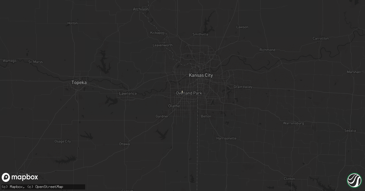 Hail map in Lenexa, KS on May 2, 2024