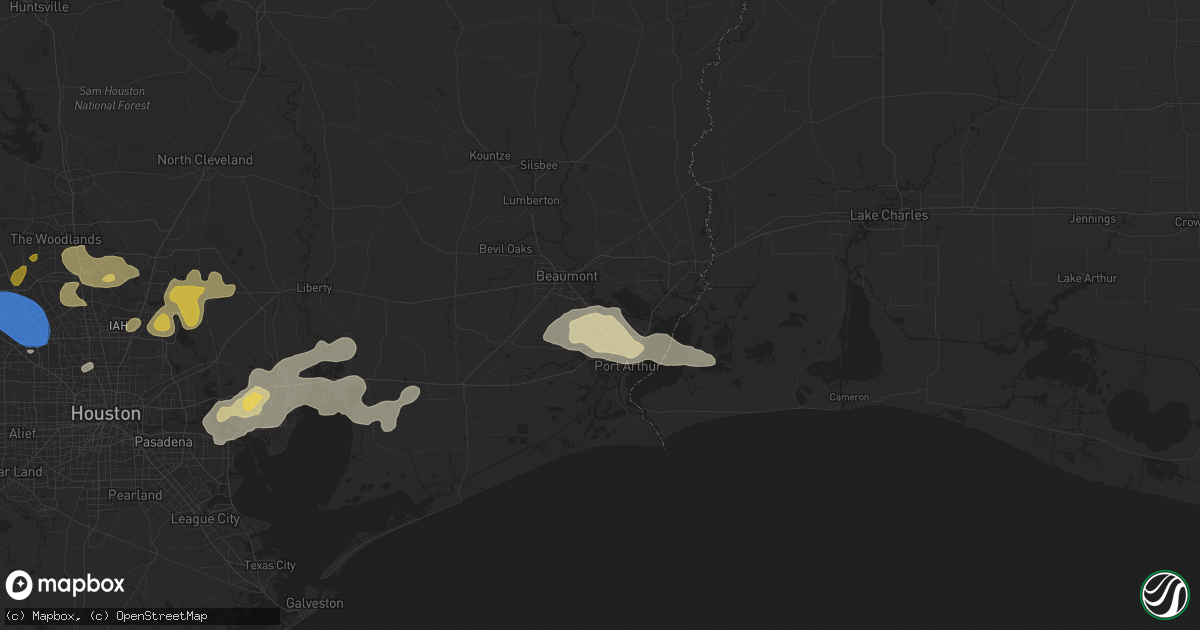 Hail map in Nederland, TX on May 2, 2024