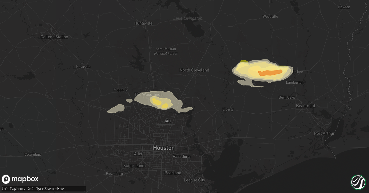 Hail map in New Caney, TX on May 2, 2024