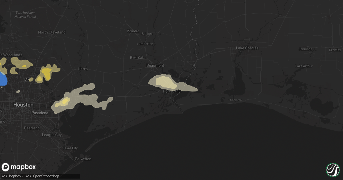 Hail map in Port Arthur, TX on May 2, 2024