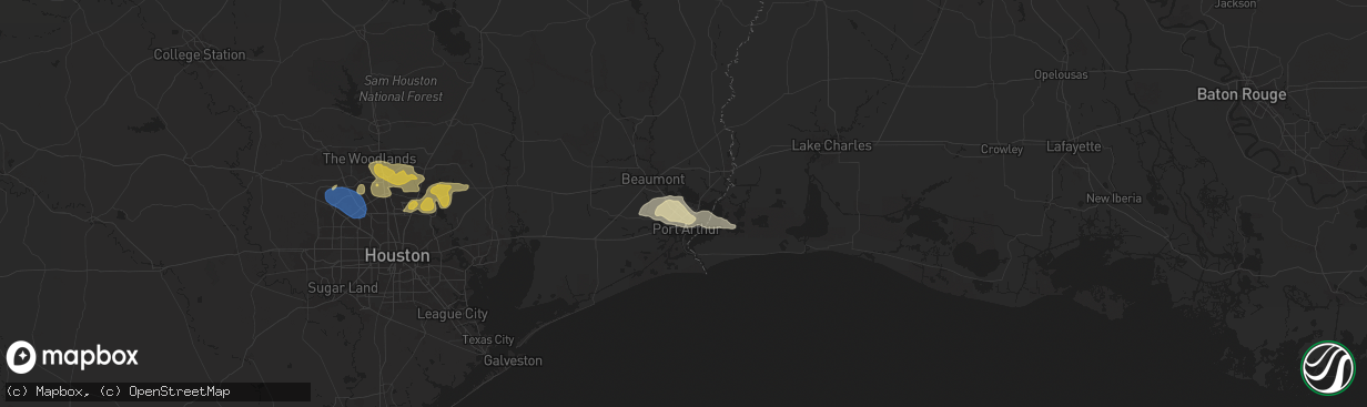 Hail map in Port Neches, TX on May 2, 2024