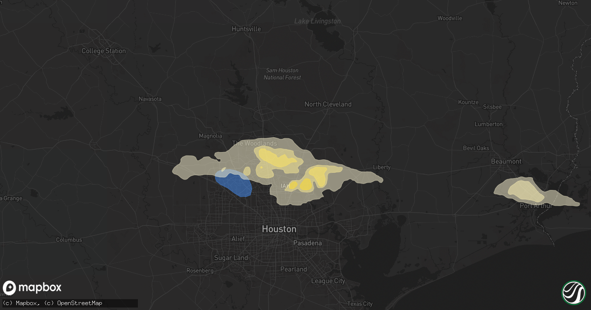 Hail map in Porter, TX on May 2, 2024
