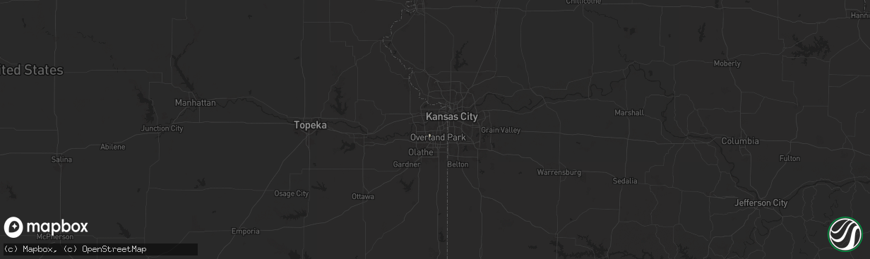 Hail map in Shawnee, KS on May 2, 2024