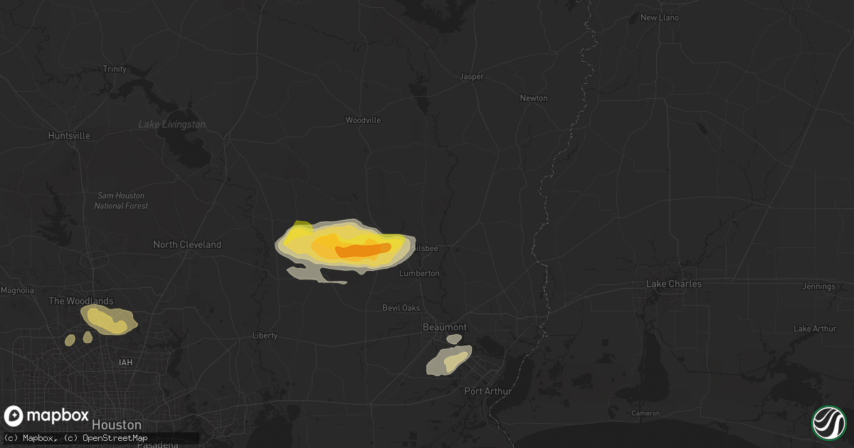 Hail map in Silsbee, TX on May 2, 2024