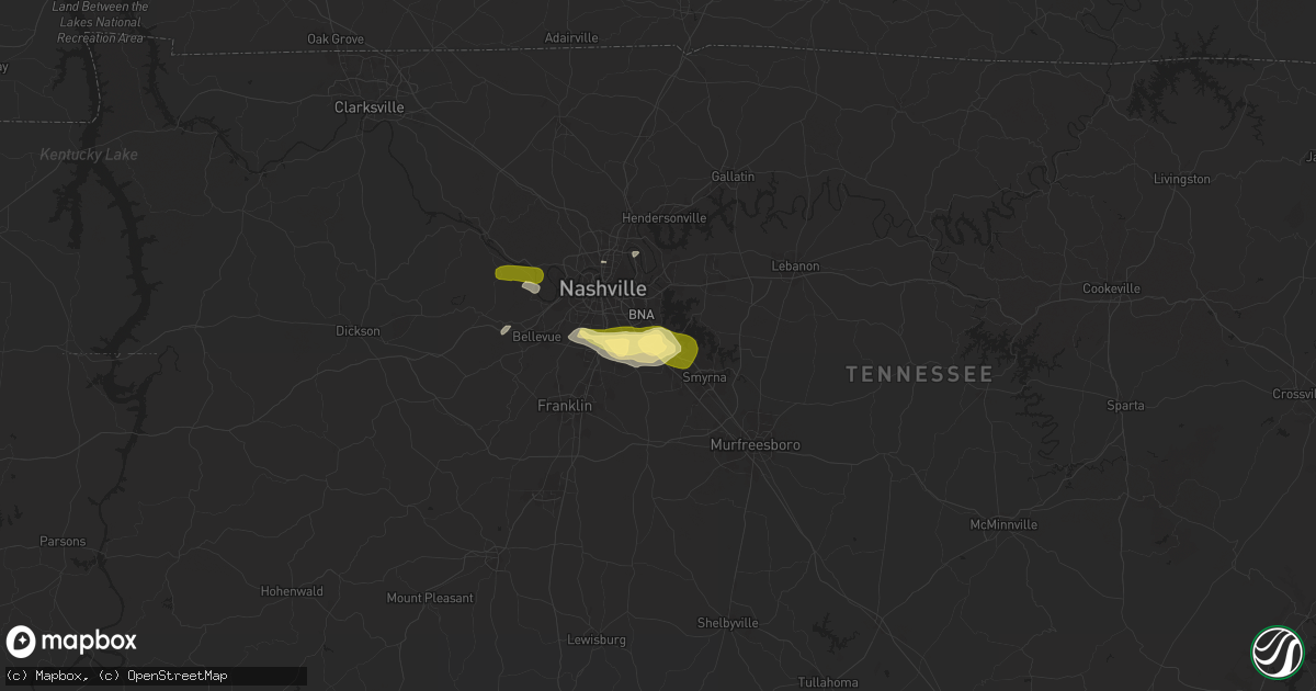Hail map in Antioch, TN on May 2, 2025