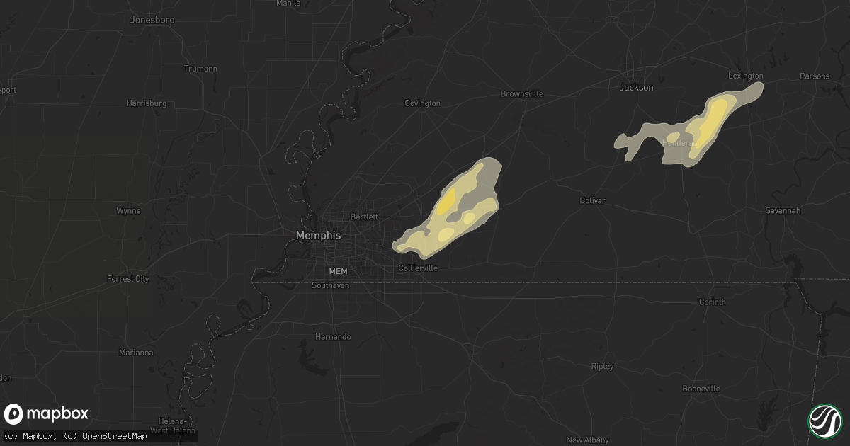 Hail map in Eads, TN on May 2, 2025