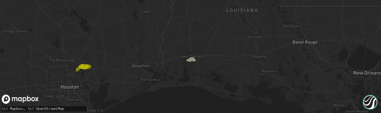 Hail map in Lake Charles, LA on May 2, 2025