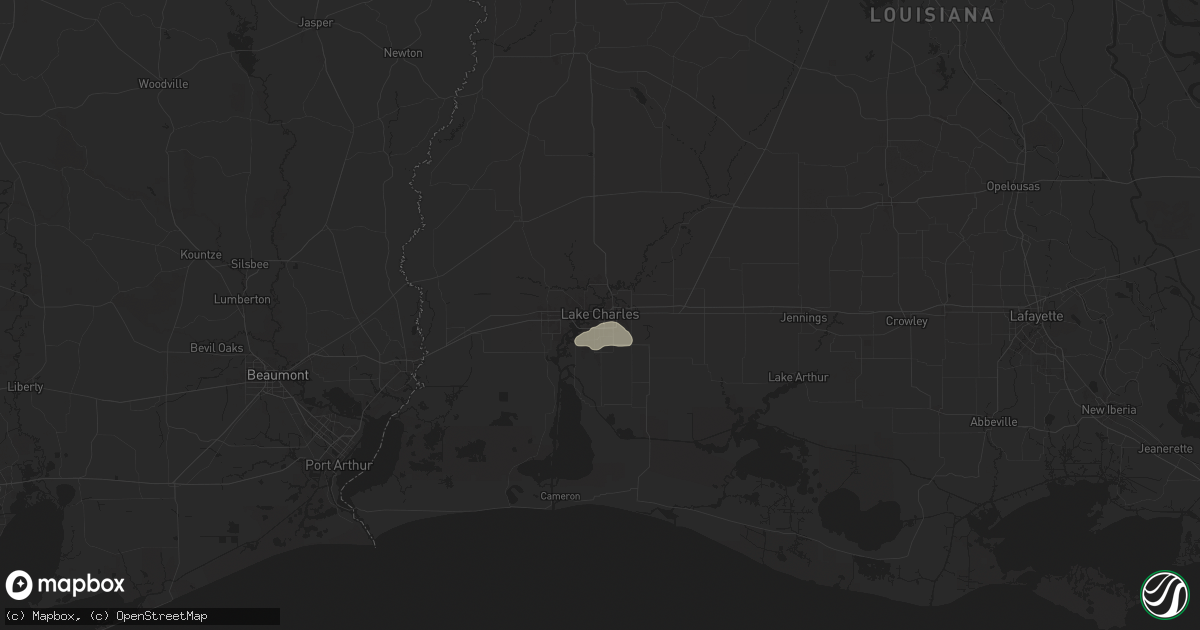 Hail map in Lake Charles, LA on May 2, 2025