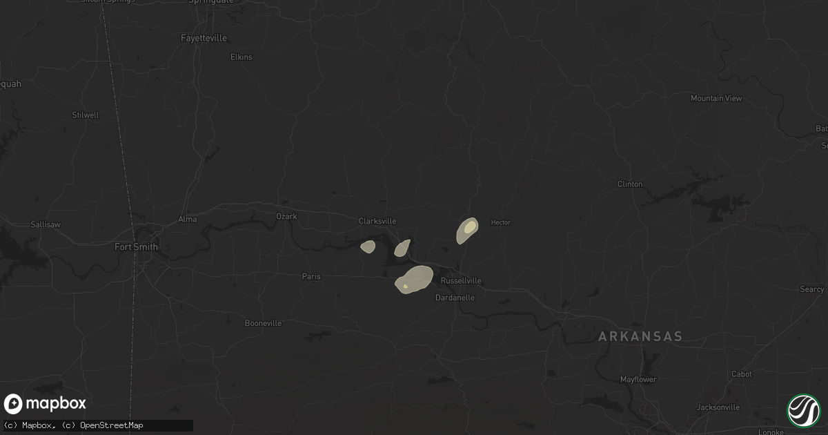 Hail map in Lamar, AR on May 2, 2025