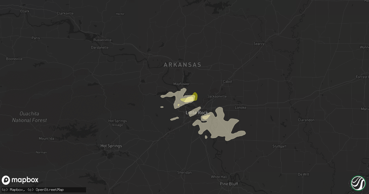 Hail map in Maumelle, AR on May 2, 2025