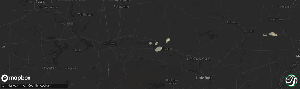 Hail map in Scranton, AR on May 2, 2025