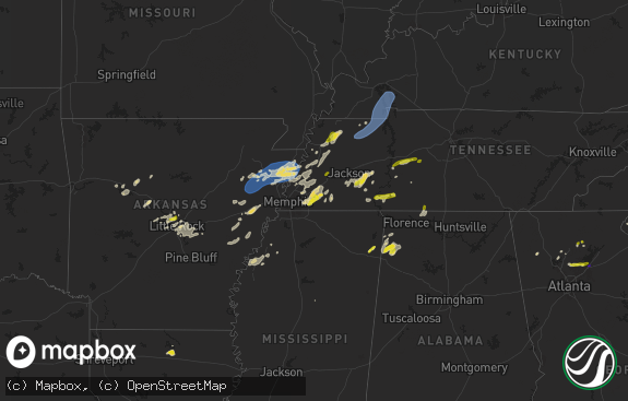 Hail map preview on 05-02-2025