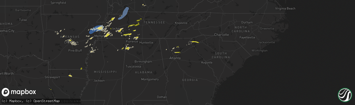 Hail map on May 2, 2025
