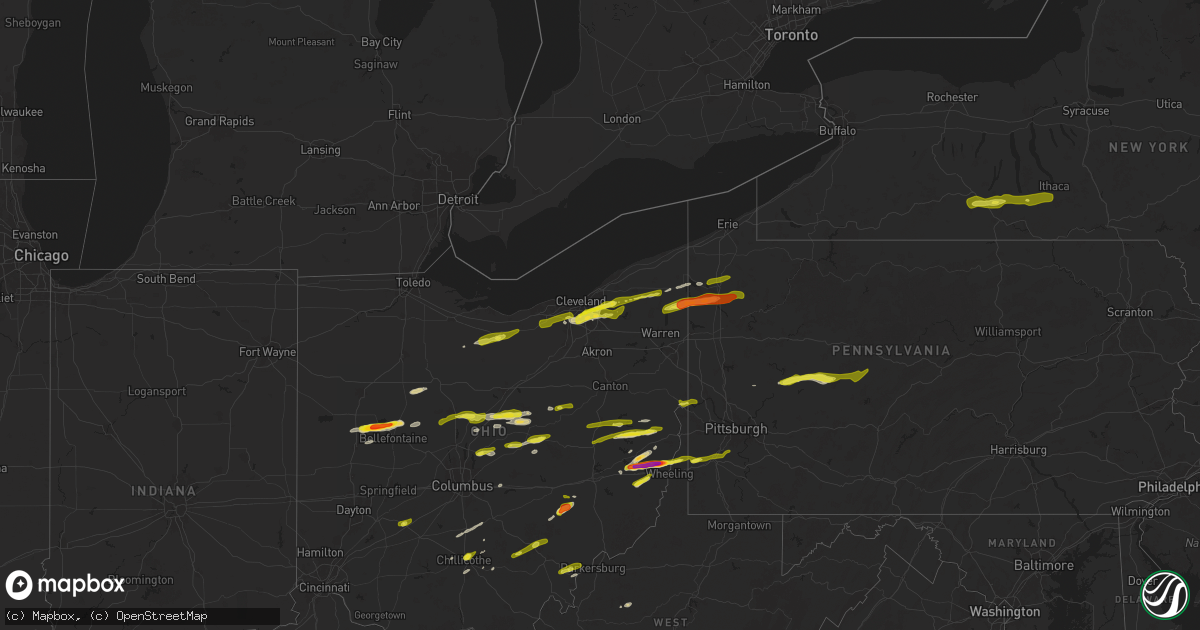 Hail map on May 2, 2025