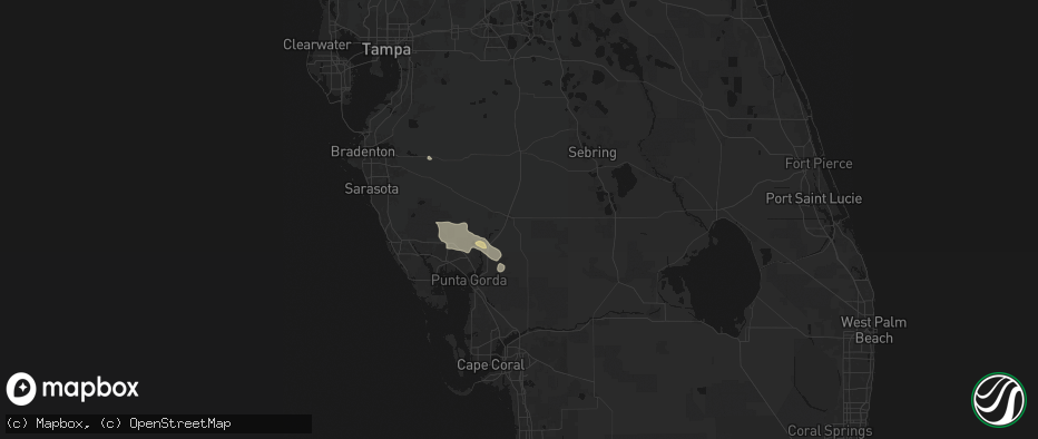 Hail map in Arcadia, FL on May 2, 2026