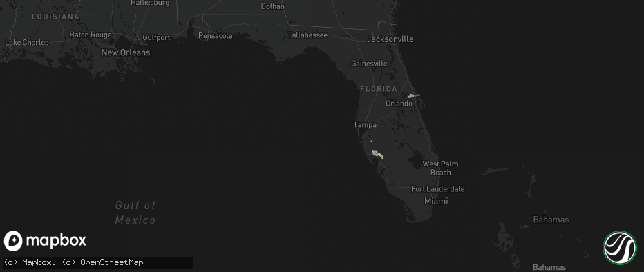 Hail map in Florida on May 2, 2026