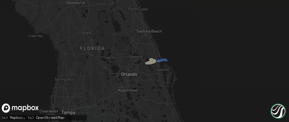 Hail map in Geneva, FL on May 2, 2026