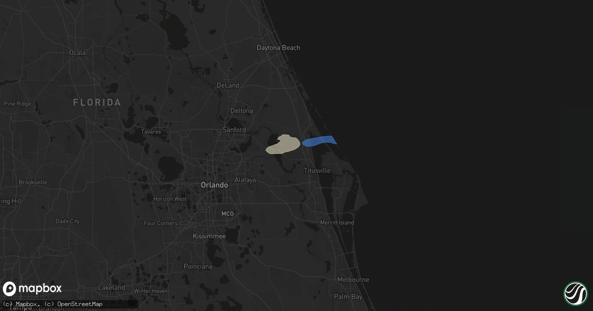 Hail map in Mims, FL on May 2, 2026