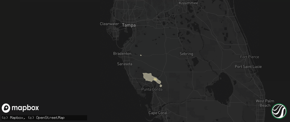 Hail map in Myakka City, FL on May 2, 2026