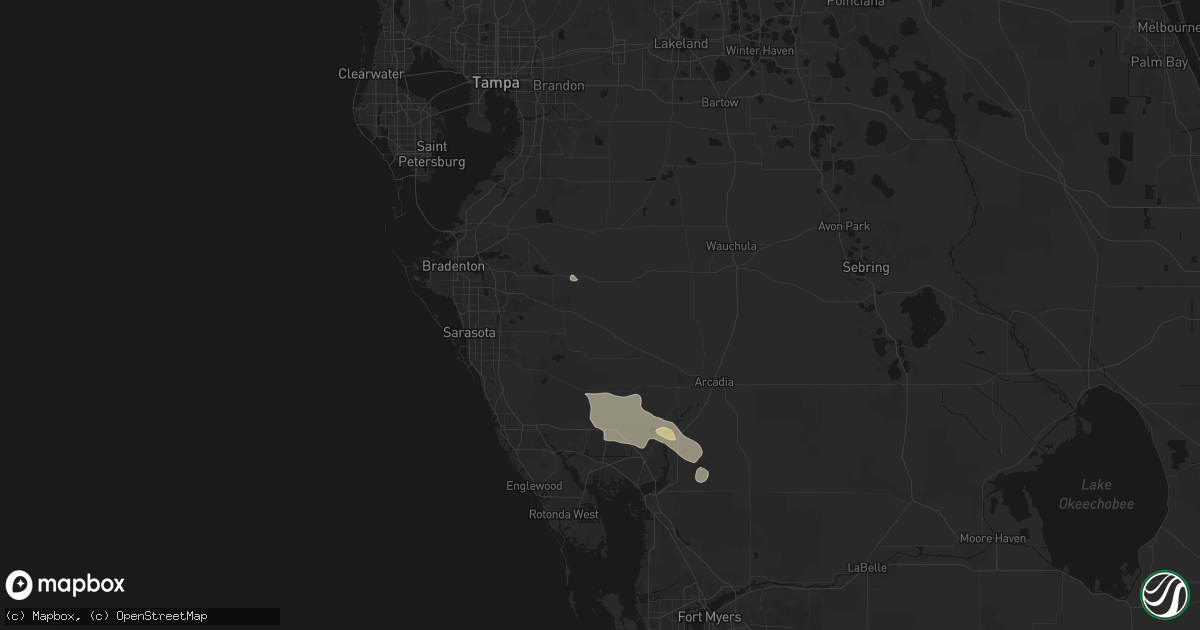Hail map in Myakka City, FL on May 2, 2026
