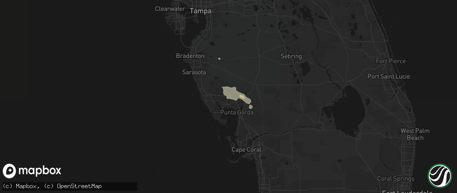 Hail map in North Port, FL on May 2, 2026