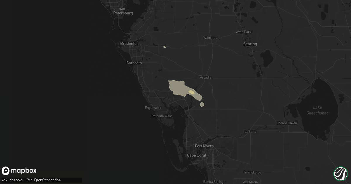 Hail map in North Port, FL on May 2, 2026