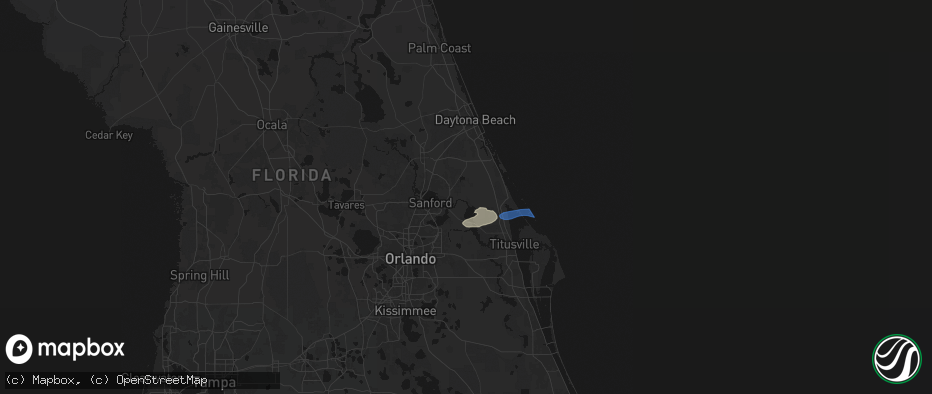Hail map in Osteen, FL on May 2, 2026