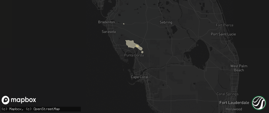 Hail map in Punta Gorda, FL on May 2, 2026