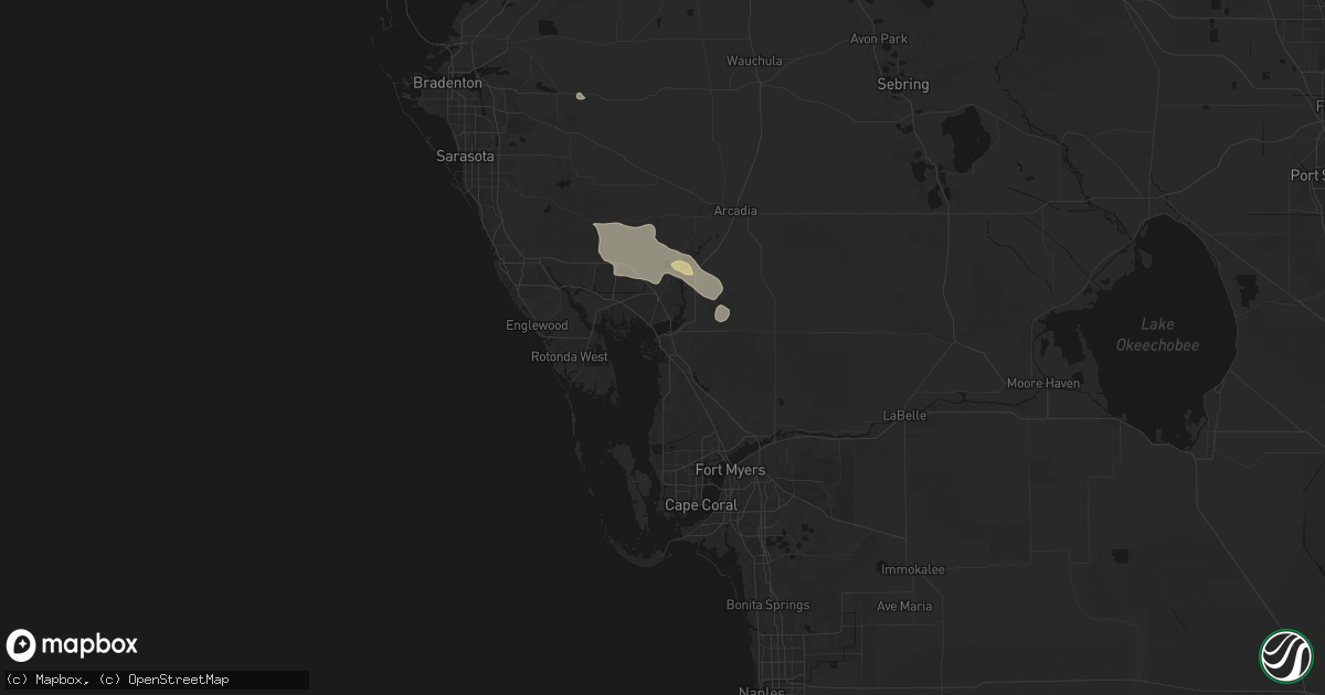Hail map in Punta Gorda, FL on May 2, 2026