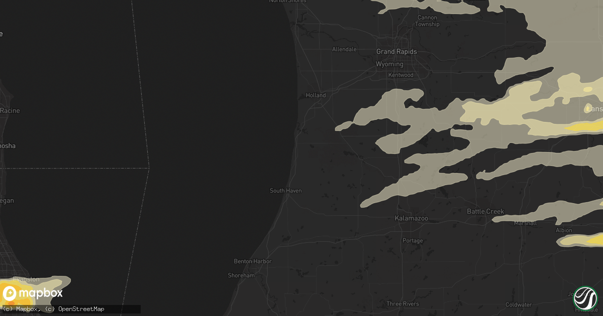 Hail map in Jackson, MI on May 3, 2012