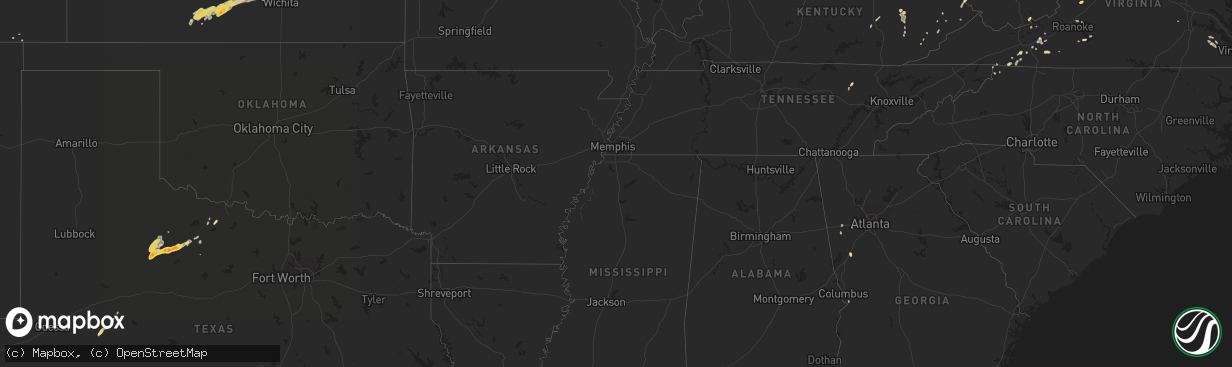 Hail map on May 3, 2012