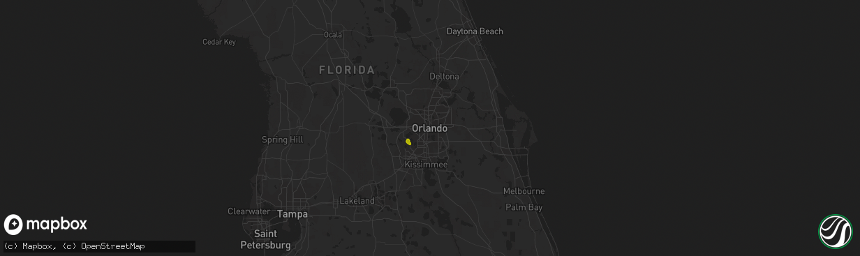 Hail map in Orlando, FL on May 3, 2013