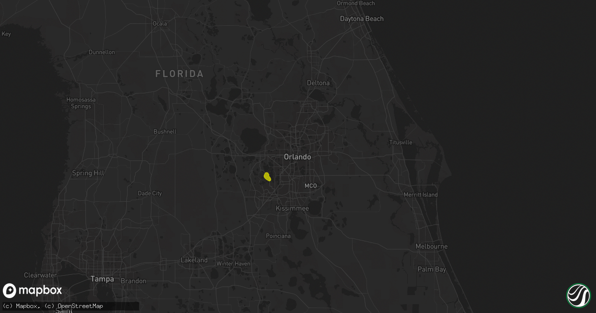 Hail map in Orlando, FL on May 3, 2013