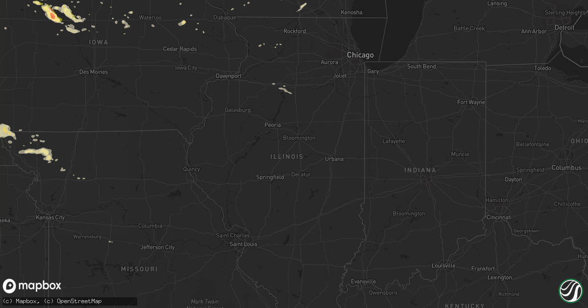 Hail map in Illinois on May 3, 2015