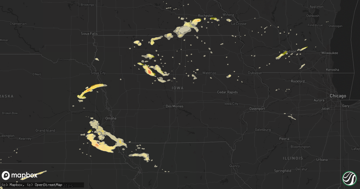 Hail map in Iowa on May 3, 2015