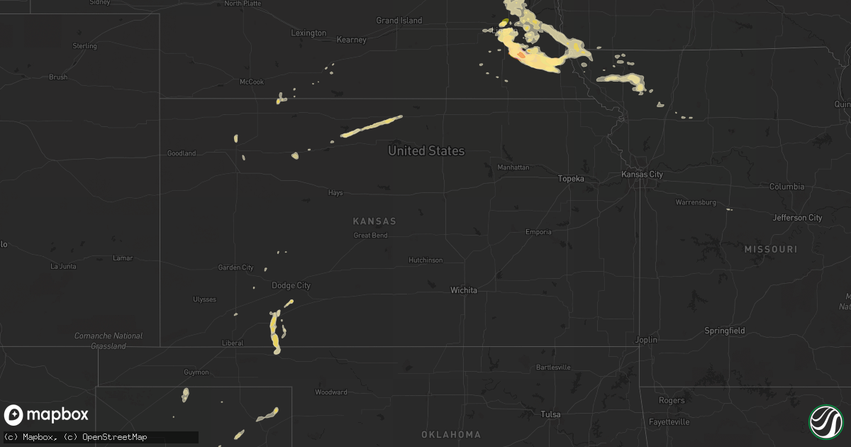 Hail map in Kansas on May 3, 2015