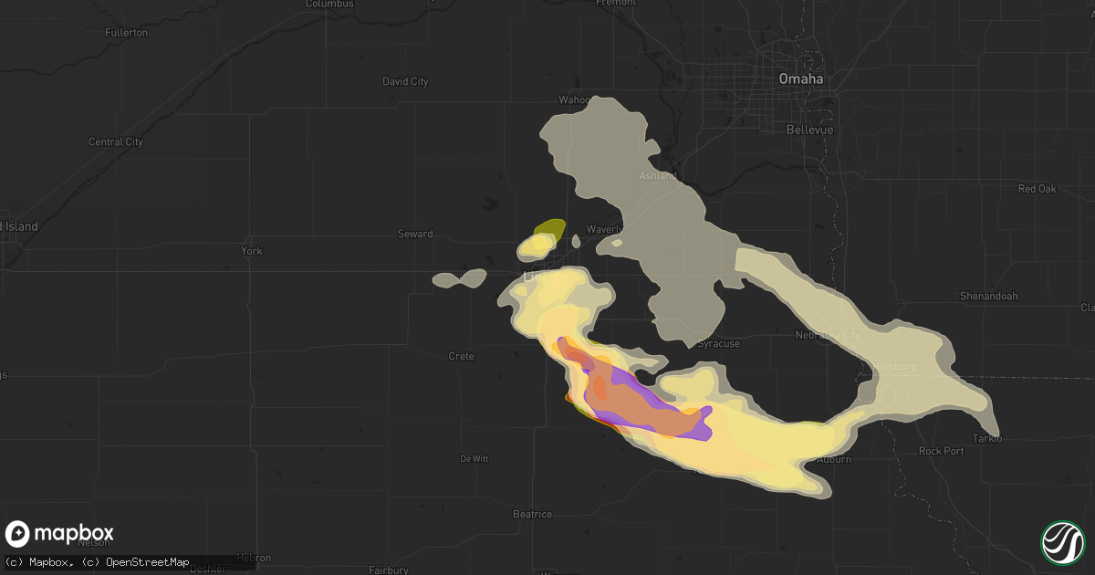 Hail map in Lincoln, NE on May 3, 2015