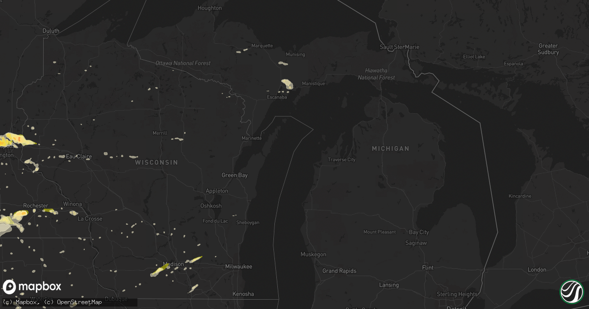 Hail map in Michigan on May 3, 2015