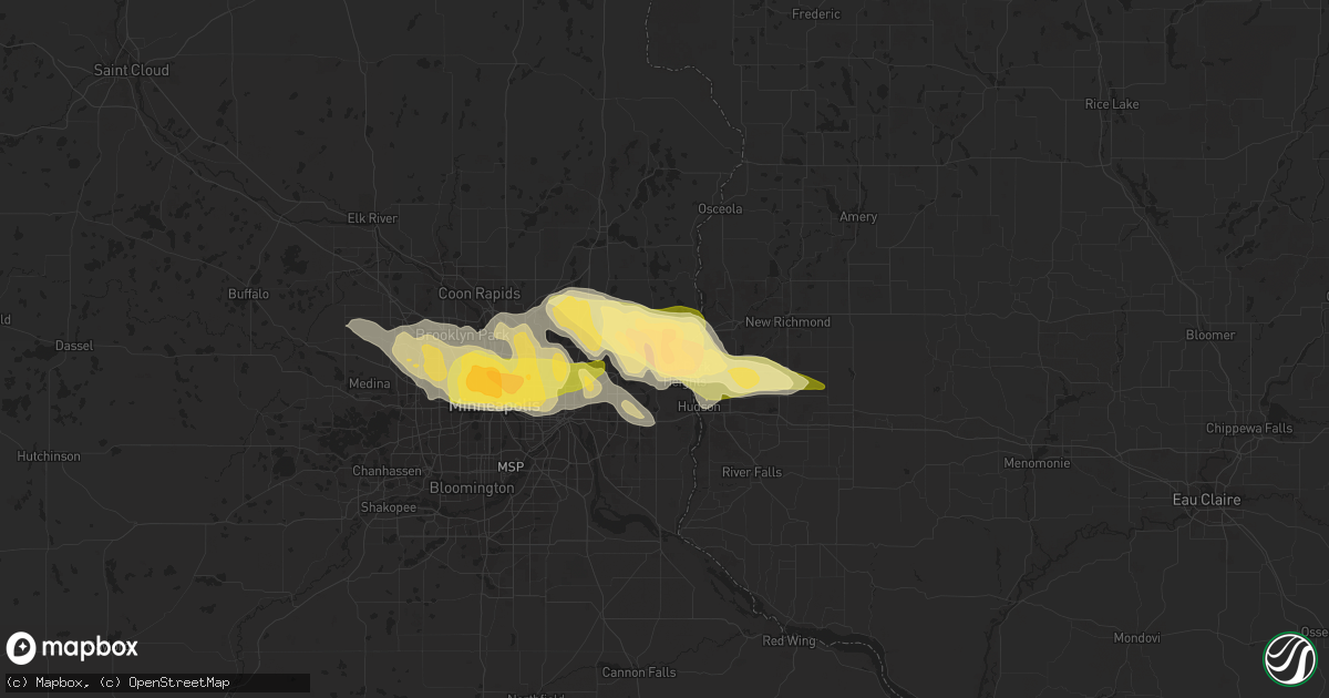 Hail map in Stillwater, MN on May 3, 2015