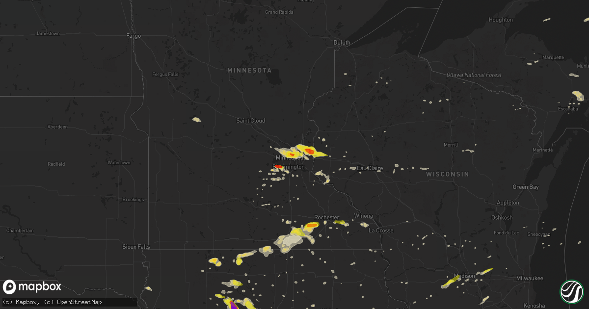 Hail map on May 3, 2015