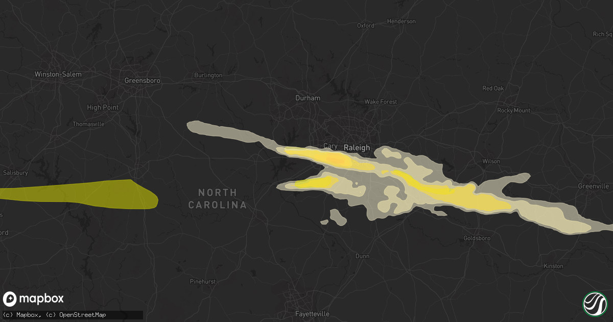 Hail map in Apex, NC on May 3, 2016