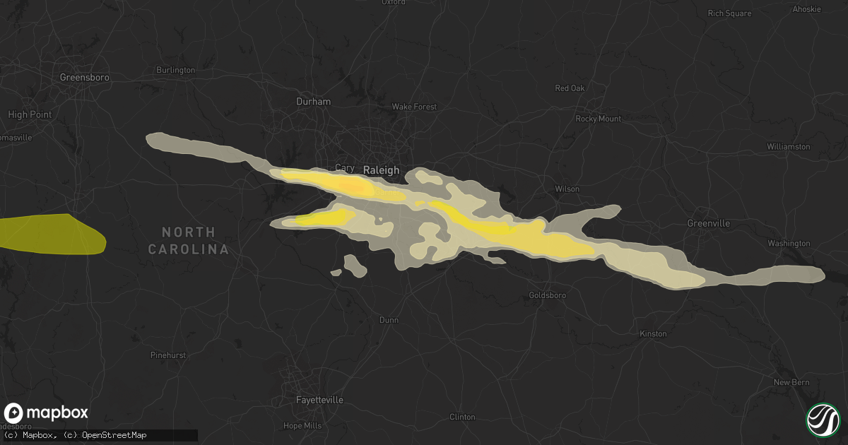 Hail map in Clayton, NC on May 3, 2016