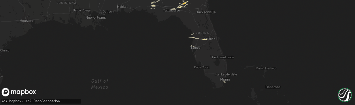 Hail map in Florida on May 3, 2016