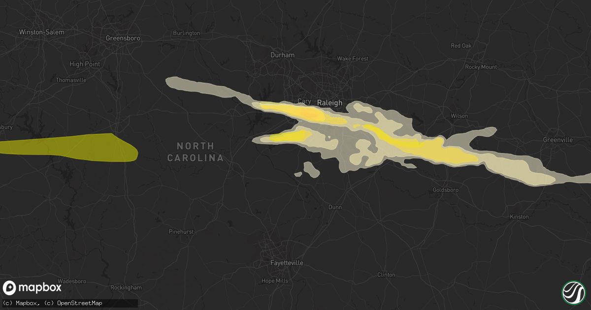 Hail map in Fuquay Varina, NC on May 3, 2016