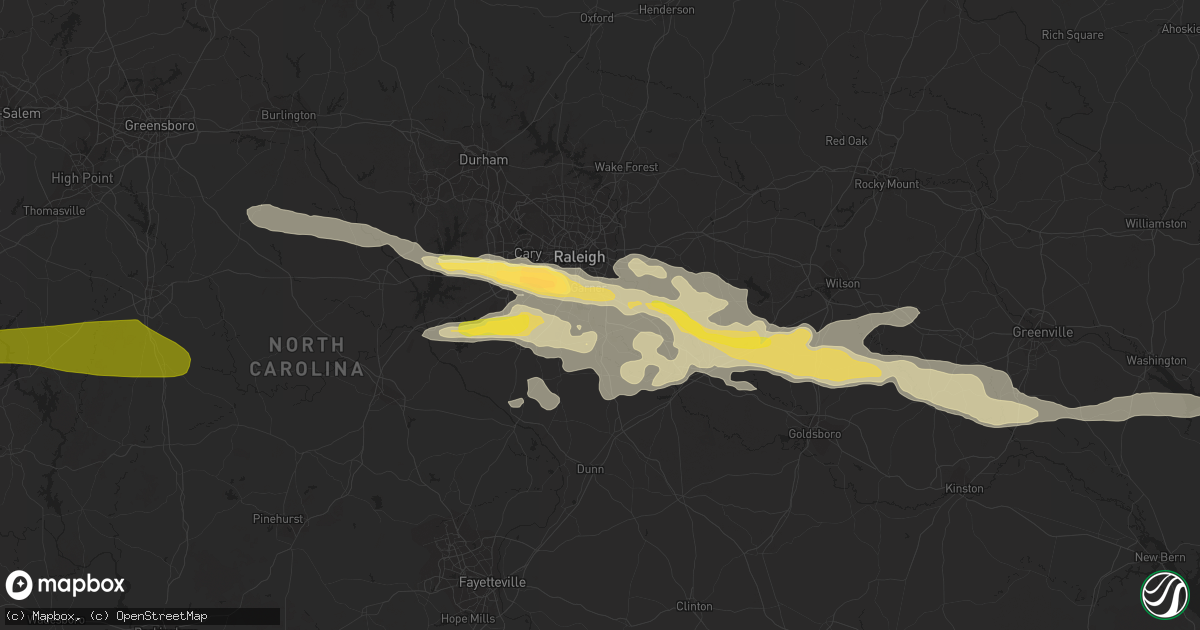 Hail map in Garner, NC on May 3, 2016