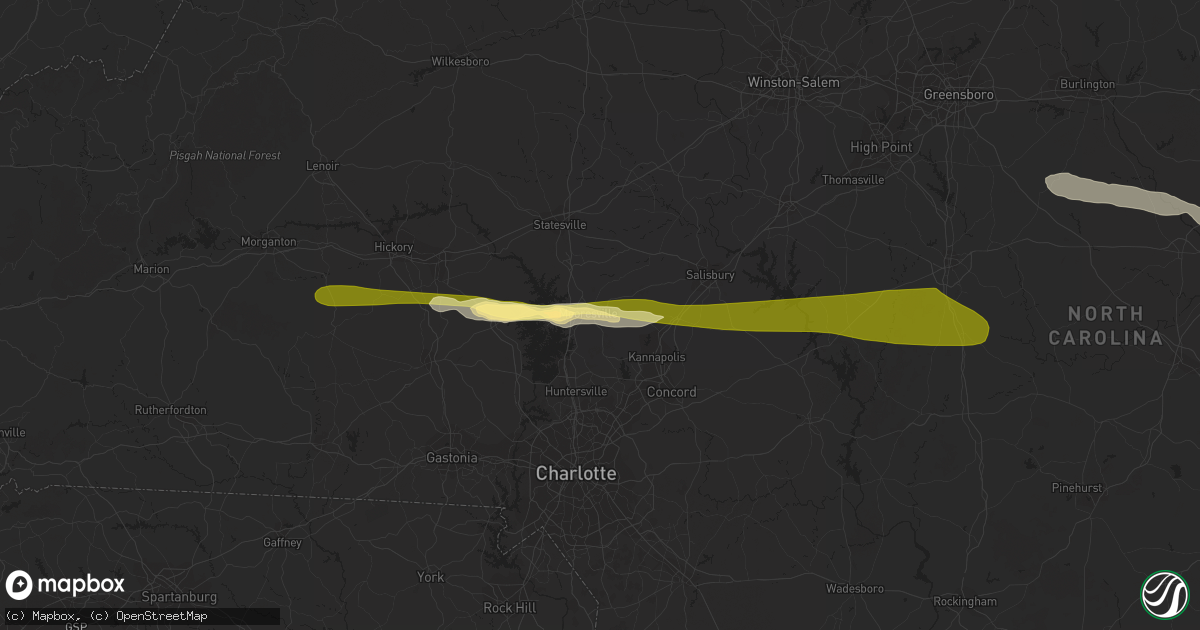 Hail map in Mooresville, NC on May 3, 2016