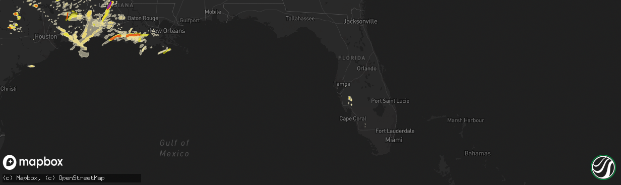 Hail map in Florida on May 3, 2017