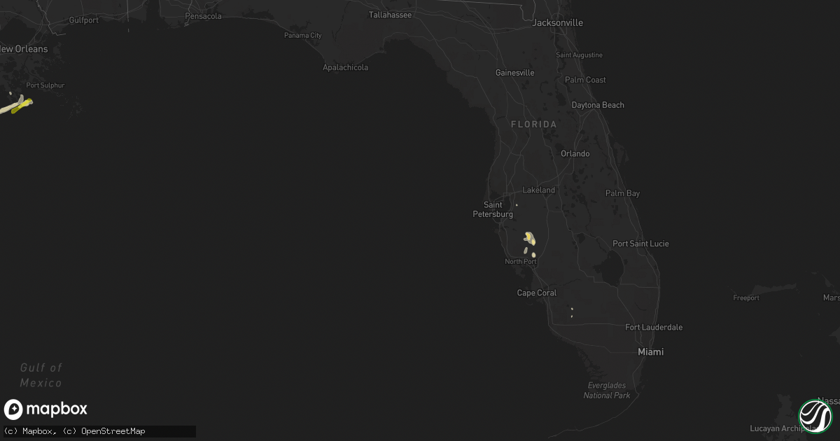 Hail map in Florida on May 3, 2017