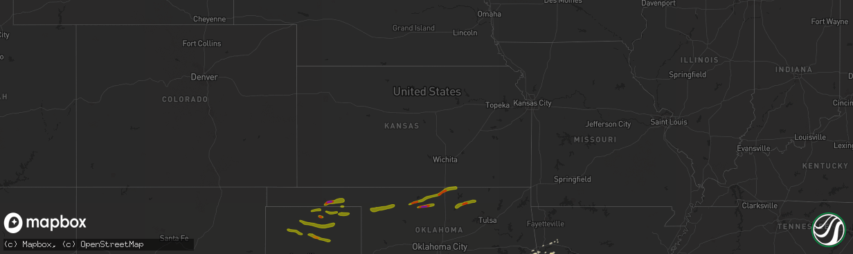 Hail map in Kansas on May 3, 2017